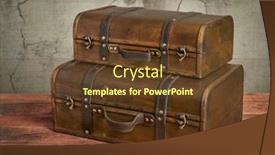  Presentation with storage - Presentation theme enhanced with retro-suitcase-or-storage-box background and a tawny brown colored foreground