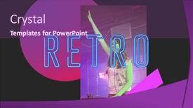  Presentation with blue neon - Slides having retro-text-in-blue-neon background and a violet colored foreground