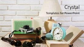  Presentation with retro - Slide set featuring retro things on table close background and a lemonade colored foreground