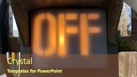  Presentation with electricity - Theme featuring retro train station electricity off sign background and a tawny brown colored foreground