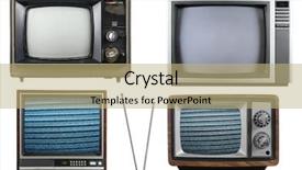  Presentation with electronics white - Audience pleasing presentation theme consisting of old vintage televisions with antenna backdrop and a coral colored foreground