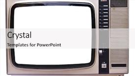  Presentation with old vintage television - PPT theme with television screen - old vintage tv isolated background and a white colored foreground