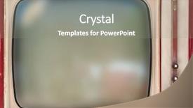  Presentation with television - Beautiful presentation design featuring vintage television isolated backdrop and a gray colored foreground