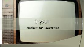  Presentation with television - Amazing PPT layouts having 60s 60s - vintage television backdrop and a light gray colored foreground