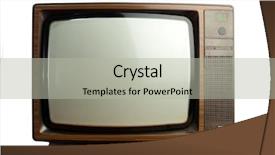  Presentation with video background - Amazing presentation design having vintage tv on white background backdrop and a light gray colored foreground