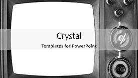  Presentation with television - Slides having vintage tv with isolated screen background and a white colored foreground