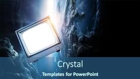  Presentation with retro - Cool new slide set with retro-tv-flying-in-space backdrop and a ocean colored foreground