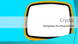  Presentation with retro - Presentation design having retro-tv-on-a-color background and a white colored foreground