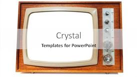  Presentation with retro - Slide set enhanced with retro-tv-on-white-background background and a white colored foreground