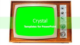  Presentation with retro - Slide deck consisting of retro-tv-on-white-background background and a shamrock green colored foreground