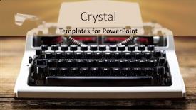  Presentation with retro - Beautiful presentation featuring retro typewriter with white paper backdrop and a yellow colored foreground