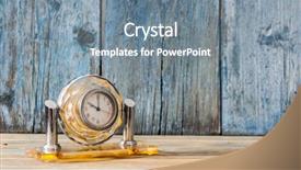  Presentation with vintage clock - Colorful slide set enhanced with retro vintage alarm clock backdrop and a seafoam green colored foreground