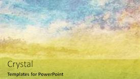  Presentation with watercolor - PPT theme having retro-watercolor-background background and a yellow colored foreground