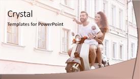  Presentation with healthy workplace full length side view - Amazing theme having best town - full length side view backdrop and a cream colored foreground