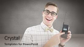  Presentation with retro - Presentation design enhanced with  background and a  colored foreground