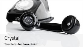  Presentation with telephone - PPT theme featuring nice vintage telephone perfectly isolated on white background focus is on the handset background and a white colored foreground