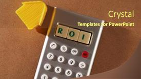  Presentation with return to learn - Slide deck enhanced with return-on-investment-roi-cube background and a tawny brown colored foreground