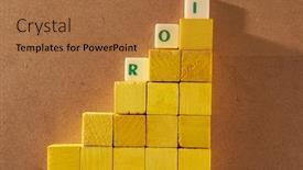  Presentation with investment and tourism - Theme enhanced with return-on-investment-roi-cube background and a coral colored foreground