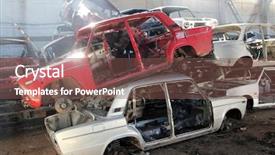  Presentation with metal recycling - Audience pleasing slides consisting of medical team of doctors man and woman isolated on white background backdrop and a light blue colored foreground