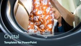  Presentation with reusable - Presentation theme consisting of reusable-masks-in-washing-machine background and a ocean colored foreground