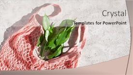  Presentation with plastic waste - Slide set consisting of reusable-mesh-cotton-shopping-bag background and a lemonade colored foreground