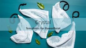  Presentation with plastic bag - Presentation design consisting of reusable-mesh-nylon-bag-plastic background and a light blue colored foreground