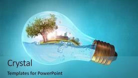  Presentation with reusable - Slide deck consisting of reusable resources - glass light bulb with water background and a light blue colored foreground