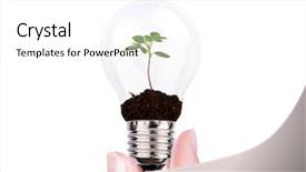  Presentation with green energy - Colorful presentation theme enhanced with reusable resources - green energy concept bulb backdrop and a white colored foreground