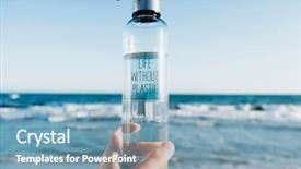  Presentation with plastic reuse - Amazing presentation theme having reuse - closeup of a caucasian man backdrop and a teal colored foreground