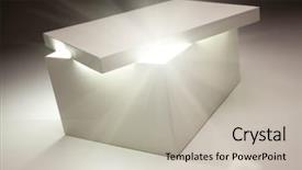  Presentation with bright white - Audience pleasing presentation theme consisting of reveal - white box with lid revealing backdrop and a soft green colored foreground