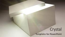  Presentation with lid - Beautiful presentation theme featuring reveal - white box with lid revealing backdrop and a light gray colored foreground