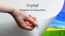  Presentation with reveal - Slide set consisting of better world - hand pulling a bottom paper background and a white colored foreground