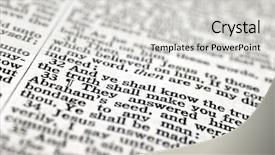  Presentation with bible revelation - Colorful PPT layouts enhanced with revelation - bible page open backdrop and a light gray colored foreground
