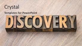  Presentation with revelation - PPT theme featuring revelation - discovery word abstract in vintage background and a lemonade colored foreground