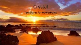  Presentation with hawaiian - Cool new presentation theme with revelation - dramatic and vibrant hawaiian sunset backdrop and a gold colored foreground