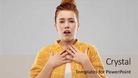  Presentation with red grey - Amazing theme having revelation - emotion expression and people concept backdrop and a coral colored foreground