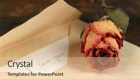  Presentation with rustic love - Audience pleasing PPT theme consisting of revelation - envelope with love letter backdrop and a lemonade colored foreground