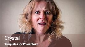  Presentation with revelation - Cool new slides with revelation - horrified woman backdrop and a tawny brown colored foreground