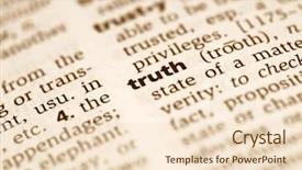  Presentation with revelation - Presentation featuring revelation - macro of the word truth background and a lemonade colored foreground