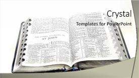  Presentation with revelation - Audience pleasing slides consisting of revelation - open pages of bible isolated backdrop and a white colored foreground