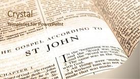  Presentation with revelation - Slide set featuring revelation - open pages of bible isolated background and a lemonade colored foreground