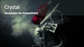  Presentation with environmental - Colorful PPT theme enhanced with revelation - protection environmental disaster post apocalyptic backdrop and a dark gray colored foreground