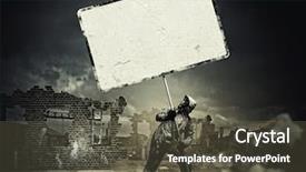  Presentation with gas - PPT layouts having revelation - stalker in gas mask background and a dark gray colored foreground