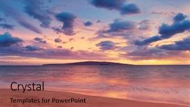  Presentation with revelation - Audience pleasing PPT theme consisting of revelation - sunset on hawaii beach backdrop and a red colored foreground