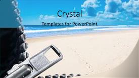  Presentation with show - Presentation theme enhanced with revelation - zipper opening up to show background and a cyan colored foreground