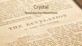 Presentation with revelation - PPT theme consisting of revelations in an antique bible background and a lemonade colored foreground