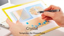  Presentation with revenue - Audience pleasing slide deck consisting of increase revenue - businessman's hand showing graph backdrop and a lemonade colored foreground