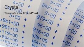  Presentation with green computing issues and solution - Amazing presentation design having revenue expense reports - computing strips of calculator backdrop and a  colored foreground