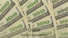  Presentation with floating dollar bills - Audience pleasing slide deck consisting of revenue expense reports - many dollar bills backdrop and a mint green colored foreground