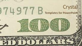  Presentation with revenue - PPT theme consisting of revenue expense reports - many dollar bills background and a soft green colored foreground